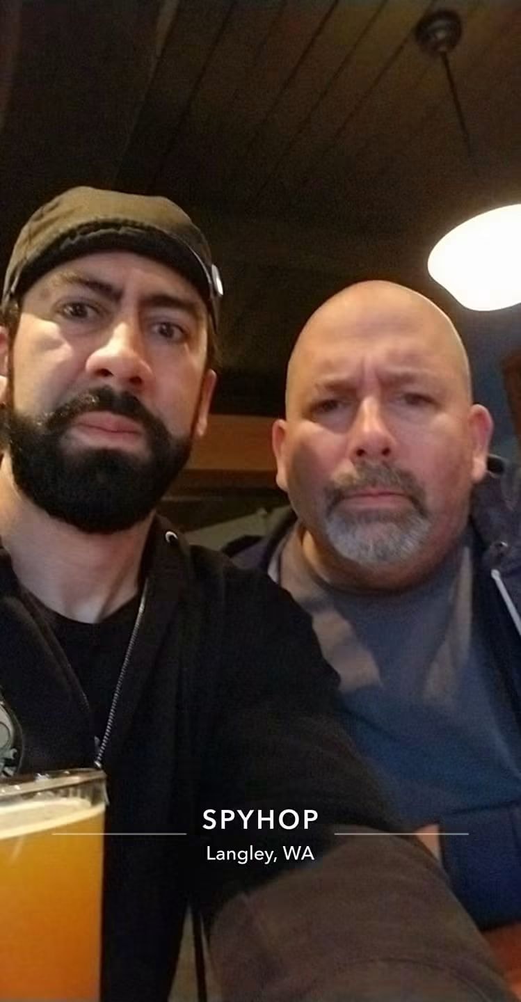 Two friends at Spyhop bar in Langley WA
